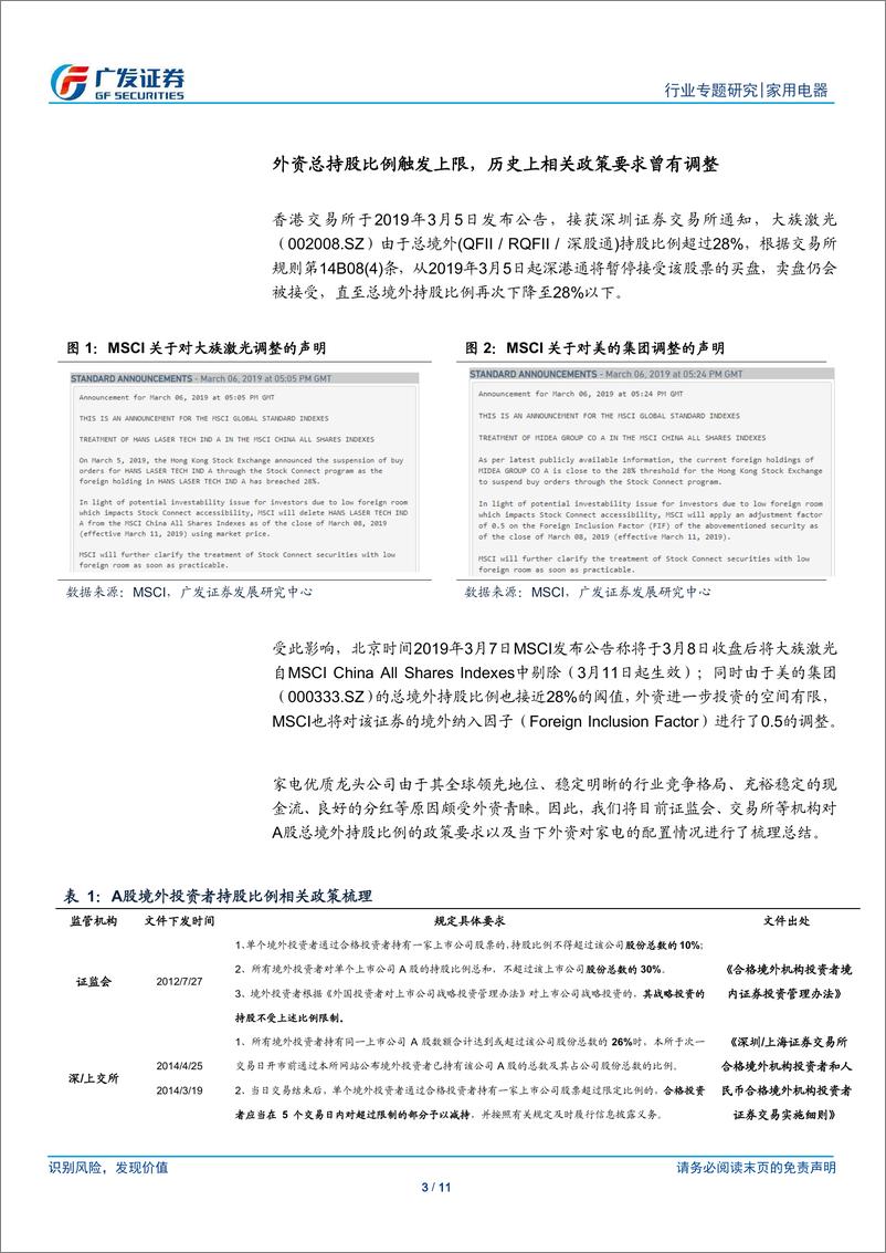 《家用电器行业外资持股专题：符合外资配置风格，外资持有白马蓝筹比例较高-20190319-广发证券-11页》 - 第4页预览图