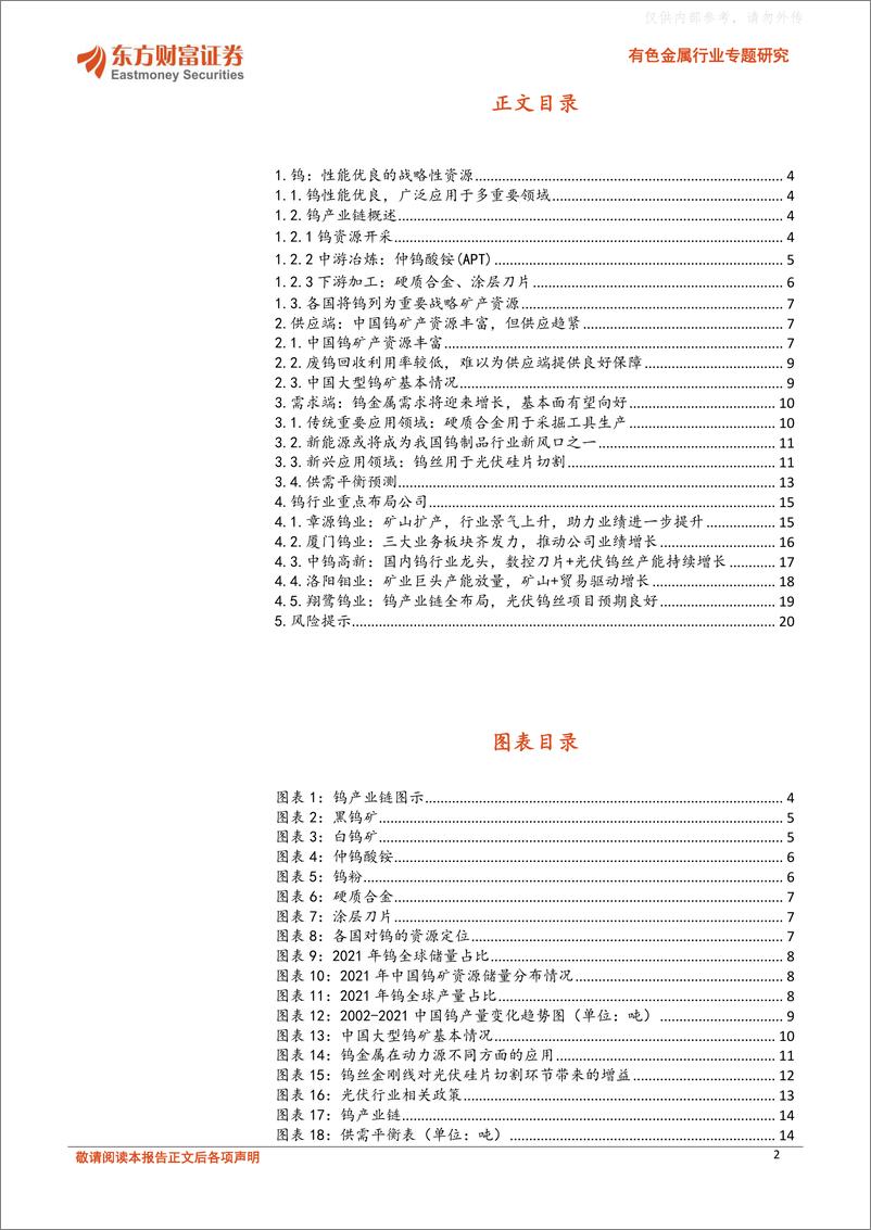 《东方财富证券-有色金属行业专题研究：供求趋紧，光伏金属钨未来可期-230419》 - 第2页预览图