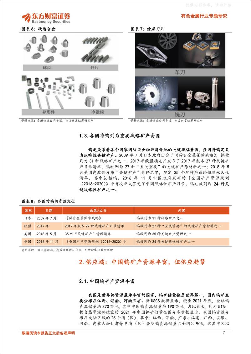 《东方财富证券-有色金属行业专题研究：供求趋紧，光伏金属钨未来可期-230419》 - 第7页预览图