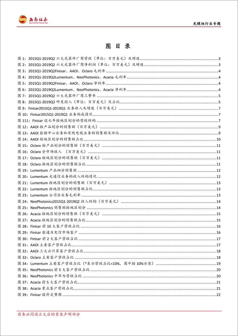 《光模块行业专题：云计算资本开支回暖，5G周期下光模块行业有望迎来复苏-20190827-西南证券-36页》 - 第5页预览图