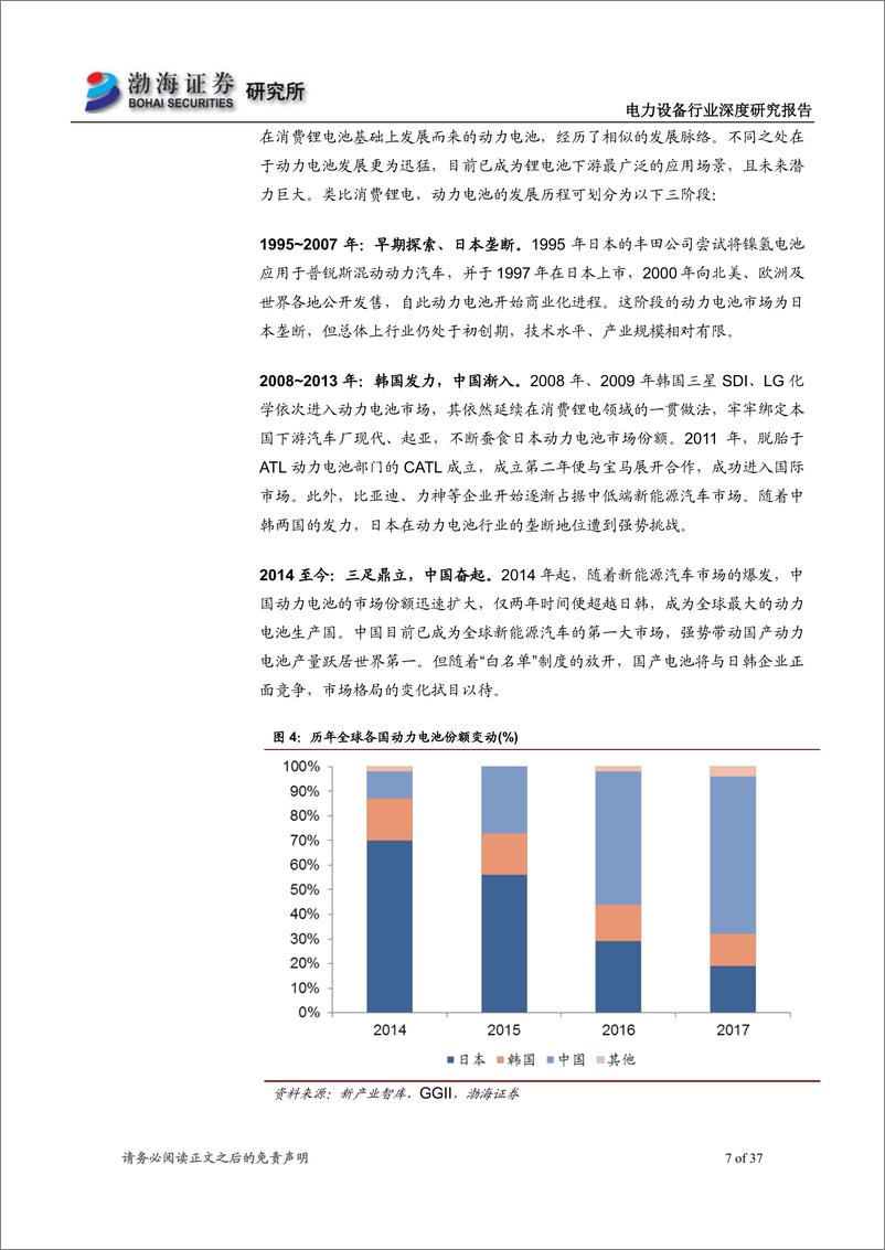 《电力设备行业深度研究报告：需求驱动行业进步，动力电池崛起正当时-20190930-渤海证券-37页》 - 第8页预览图