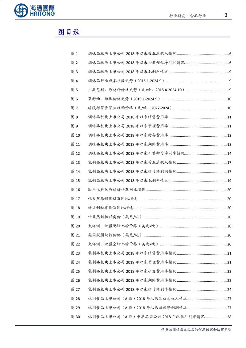 《食品行业专题报告_调味品营收环比加速_乳品&休食盈利改善》 - 第3页预览图