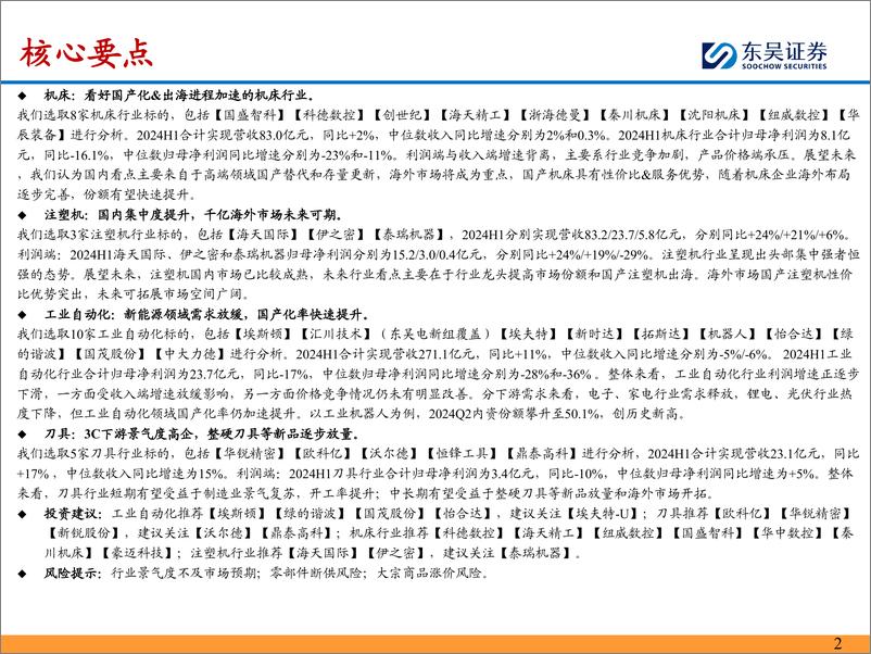 《东吴证券-通用自动化2024年中报总结_业绩筑底_静待需求改善》 - 第2页预览图