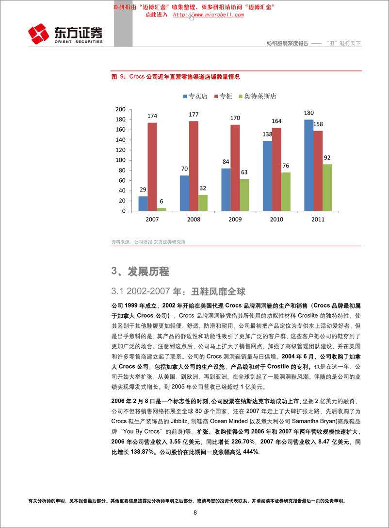 《东方证券-纺织服装行业：“丑”鞋行天下－Crocs洞洞鞋的凤凰涅磐史》 - 第8页预览图