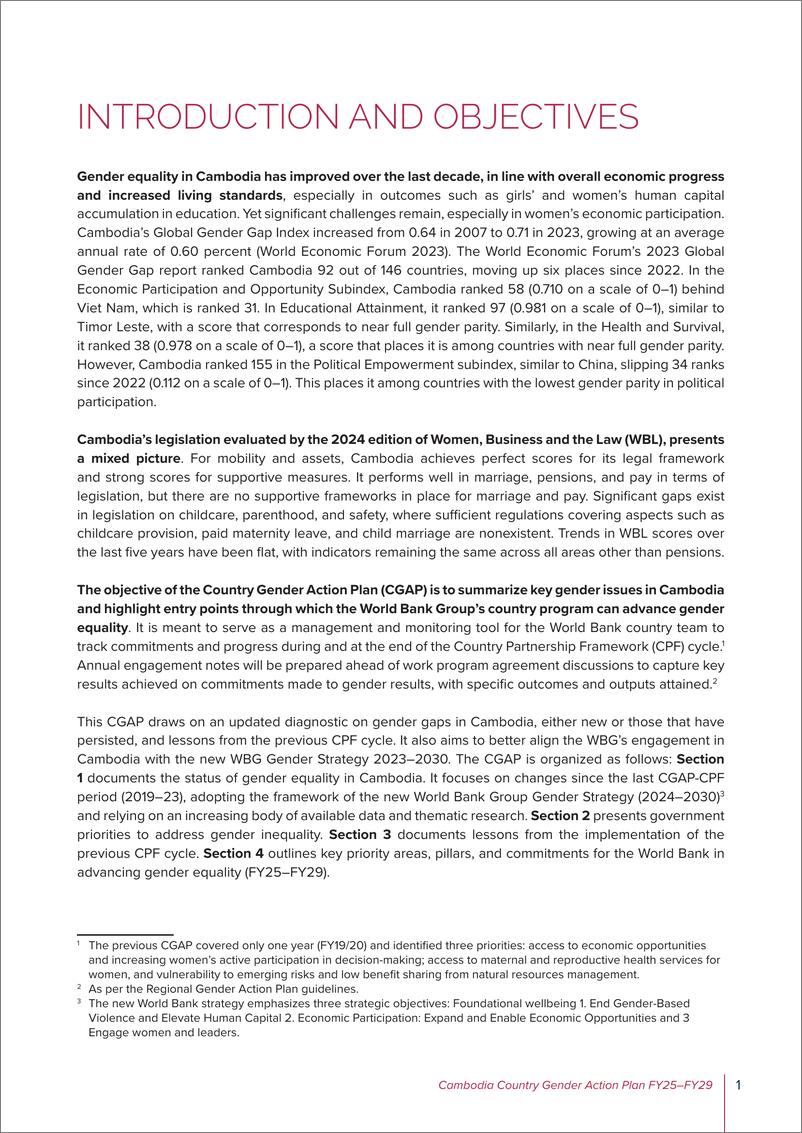 《世界银行-柬埔寨-国家性别行动计划FY25-FY29（英）-2024.10-32页》 - 第7页预览图