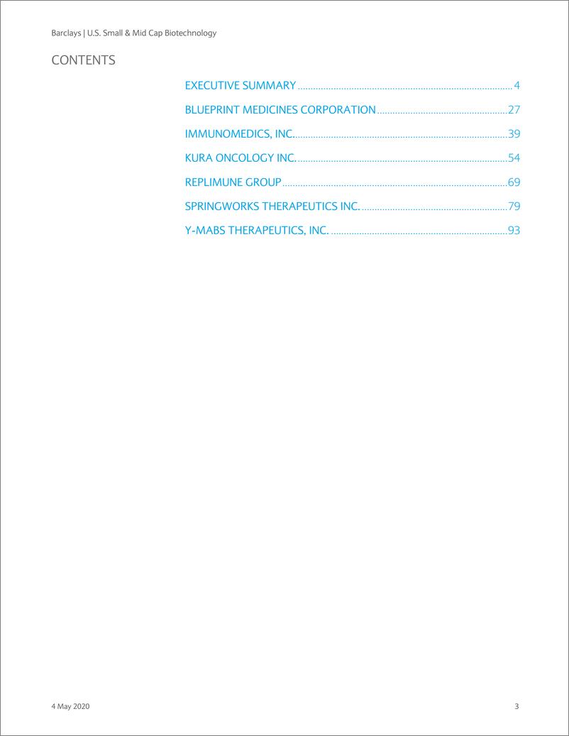 《巴克莱-美股-生物科技行业-美国中小型生物科技企业个股策略-2020.5.4-120页》 - 第4页预览图