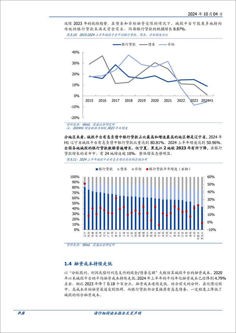 《基于城投半年报的分析：化债之年城投债务有哪些变化？-241004-国盛证券-18页》 - 第8页预览图