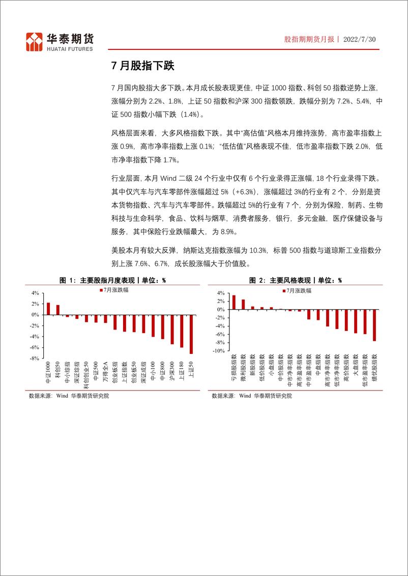 《股指期货月报：政治局会议释放积极信号，宏观环境趋稳-20220730-华泰期货-19页》 - 第5页预览图