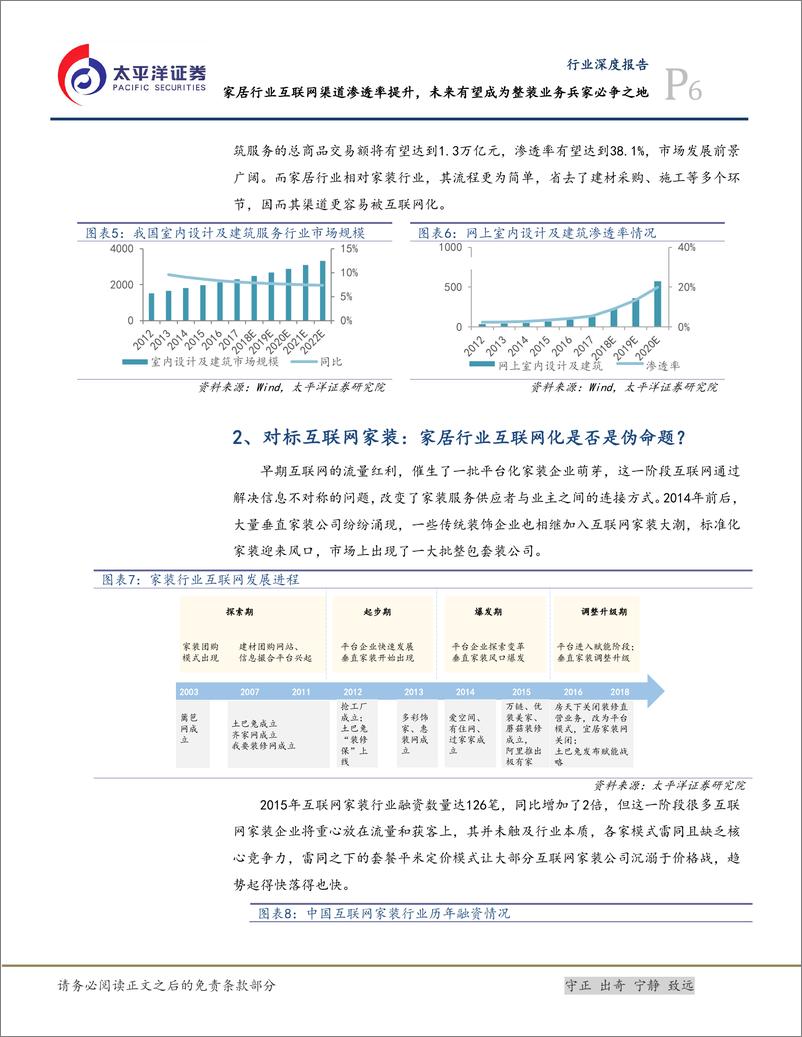 《轻工制造行业家居企业互联网渠道模式研究：家居行业互联网渠道渗透率提升，未来有望成为整装业务兵家必争之地-20190218-太平洋证券-17页》 - 第7页预览图