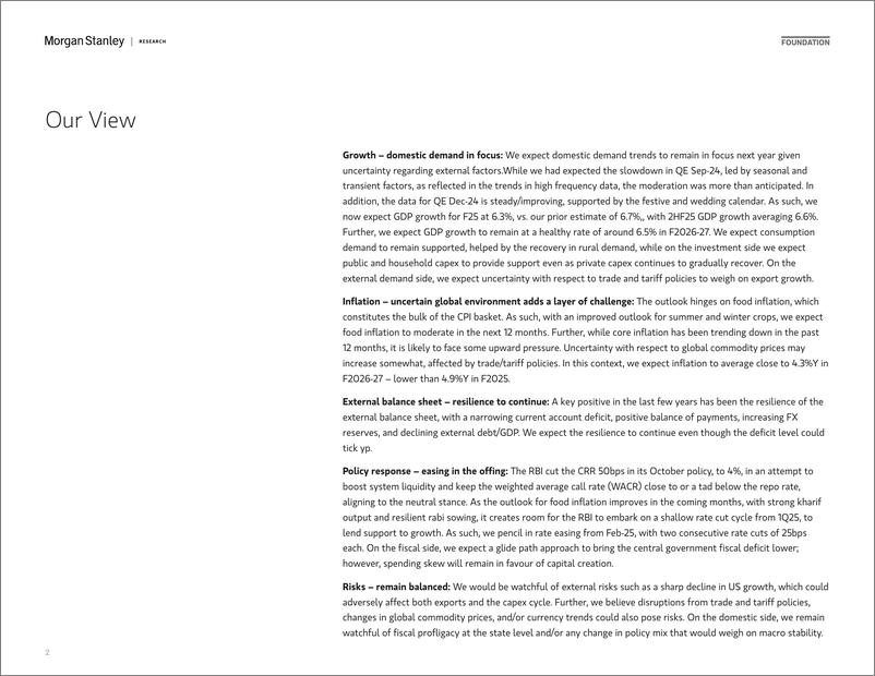 《Morgan Stanley Fixed-India Economics – Macro Indicators Chartbook Growth Momentu...-112355595》 - 第2页预览图