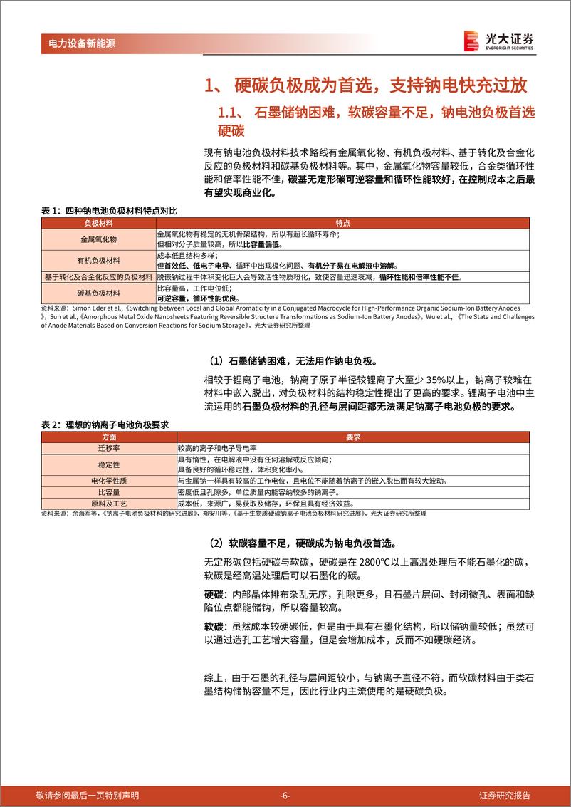 《电力设备新能源行业钠电：如何从“1”迈向“N”（一），硬碳负极成为钠电加速产业化关键-20221122-光大证券-33页》 - 第7页预览图