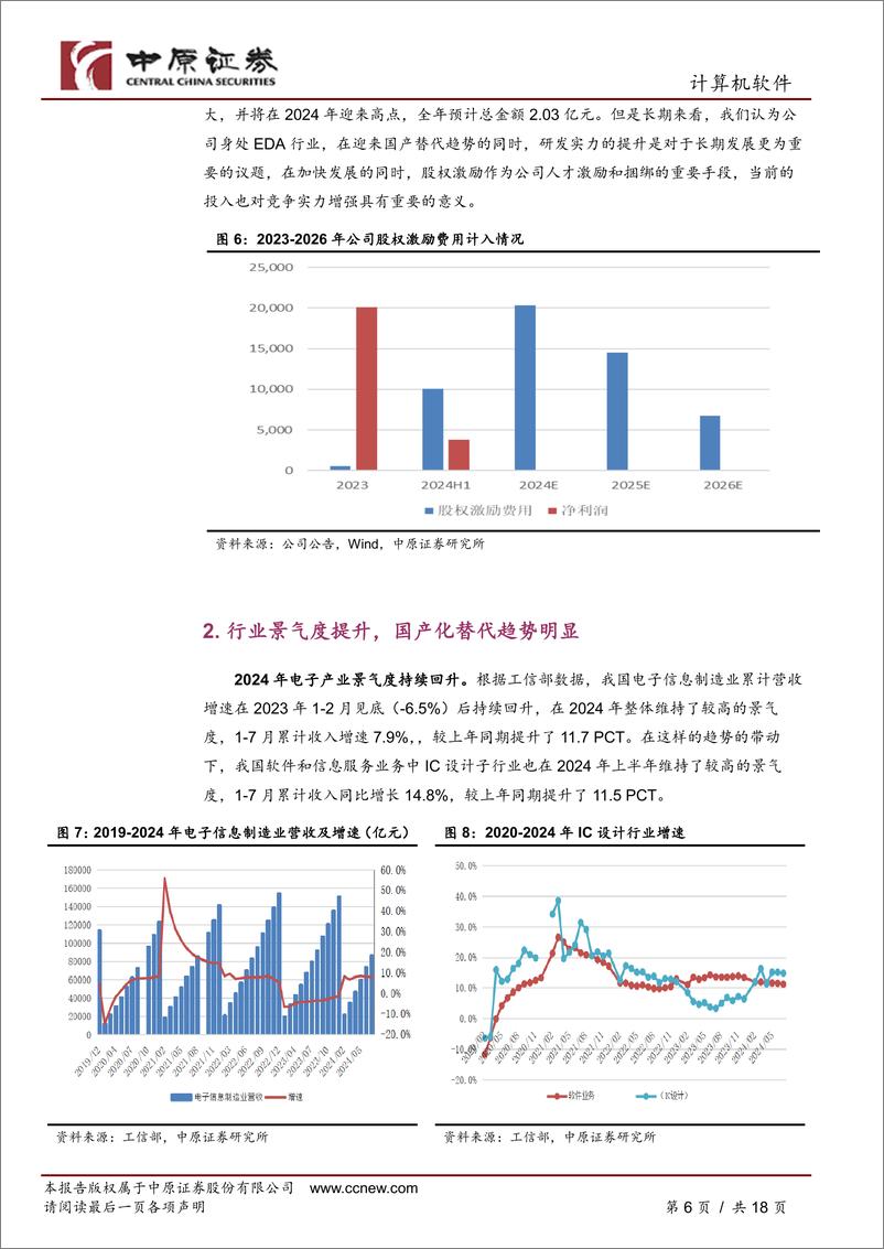 《华大九天(301269)公司半年报分析：业绩短期承压，全年受益行业高景气和国产化两大趋势-240909-中原证券-18页》 - 第6页预览图