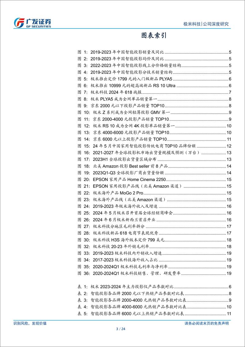 《极米科技(688696)公司深度研究：国内产品结构重组，海外渠道加速拓展-240706-广发证券-24页》 - 第3页预览图