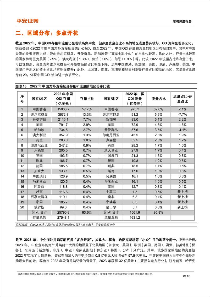 《宏观深度：中国对外直接投资的新特征与新趋向-240725-平安证券-16页》 - 第8页预览图