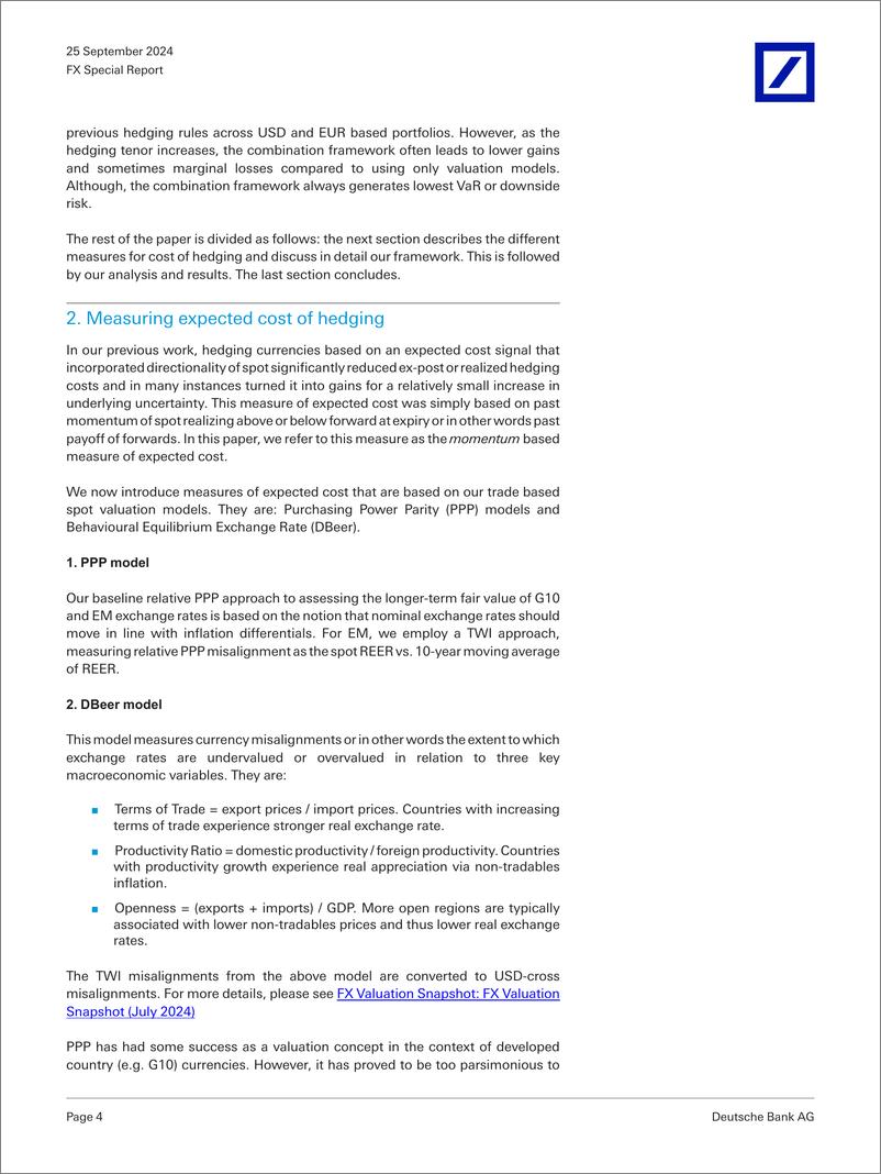 《Deutsche Bank-FX Special Report Unlocking Value with Dynamic FX Hedging-110476280》 - 第4页预览图