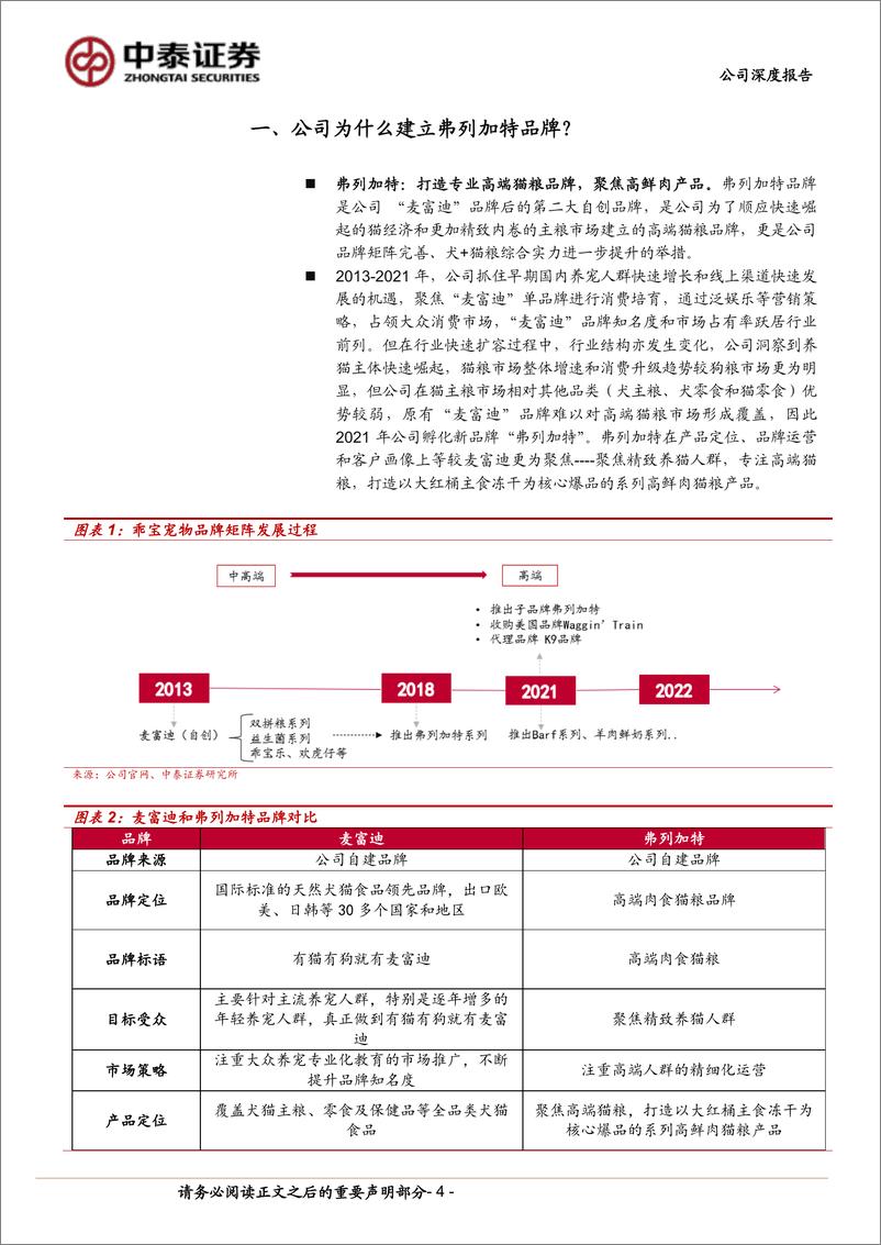 《中泰证券-乖宝宠物-301498-_深度报告系列一_从弗列加特看乖宝高端化能力》 - 第4页预览图