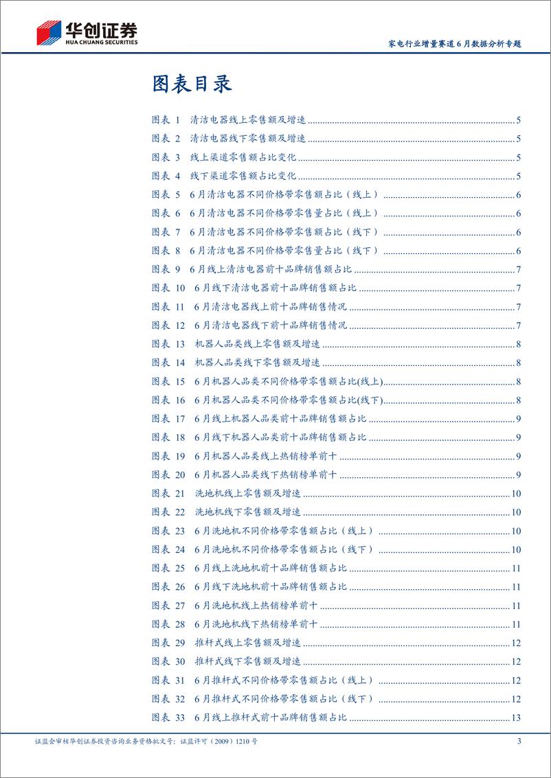 《家电行业增量赛道6月数据分析专题：清洁电器增速放缓，集成灶线下维持增势-20220719-华创证券-23页》 - 第4页预览图