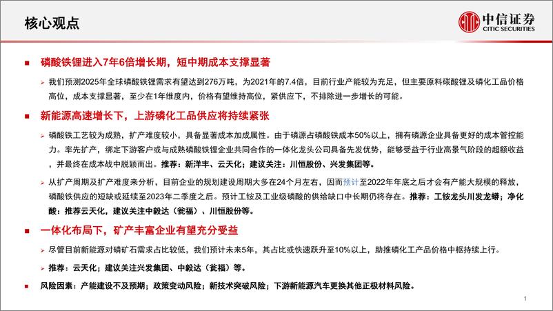 《磷化工行业分析：新能源景气周期下，上游磷化工价值待重估-20220526-中信证券-32页》 - 第3页预览图