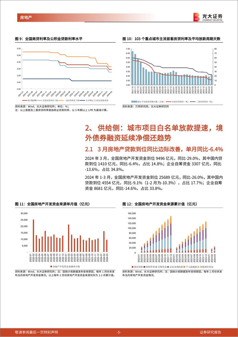 《房地产行业流动性月报(2024年3月)：白名单放款提速，居民加杠杆意愿不足-240421-光大证券-12页》 - 第5页预览图