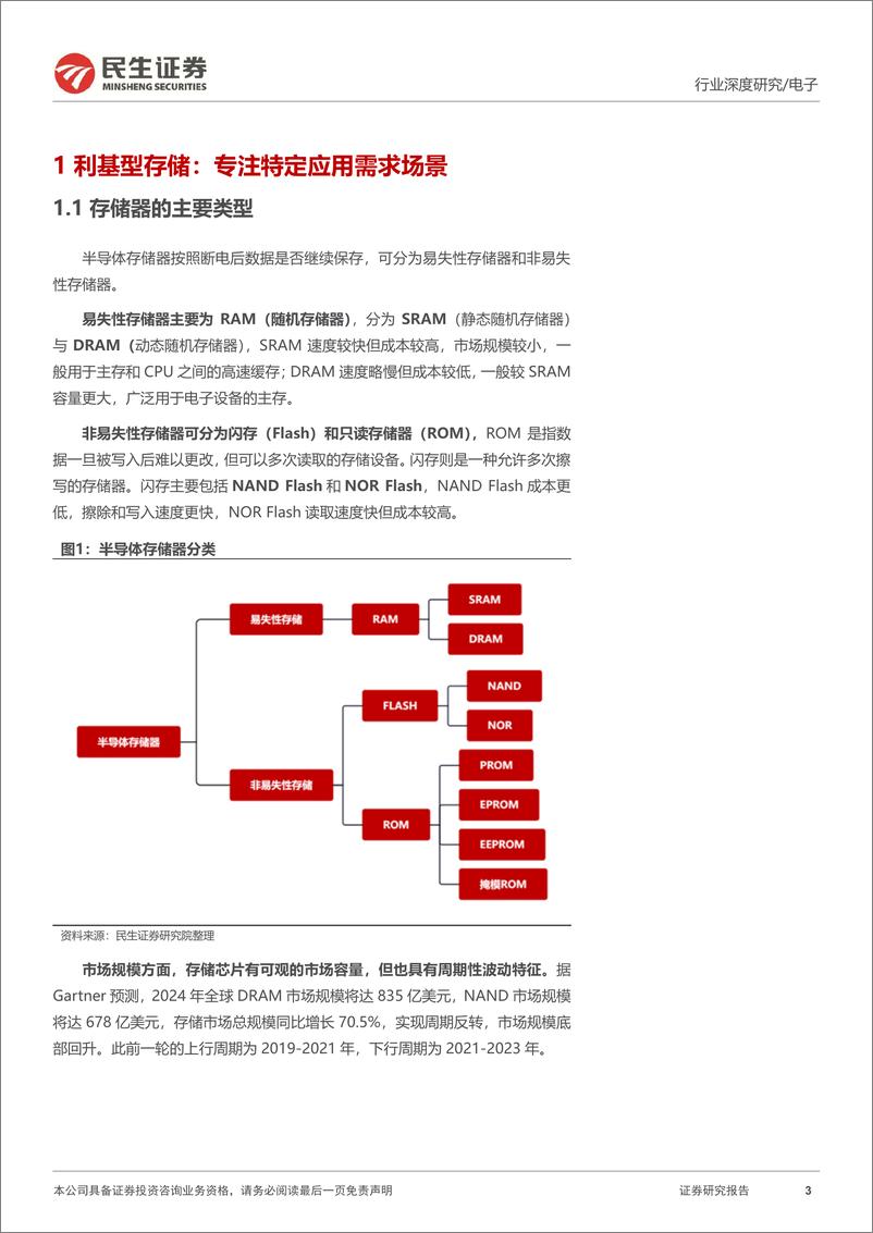 《利基型存储深度报告_供需拐点已至_国产厂商百花齐放-民生证券》 - 第3页预览图