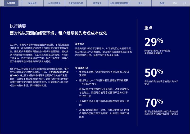 《香港写字楼租户调查2024》 - 第2页预览图