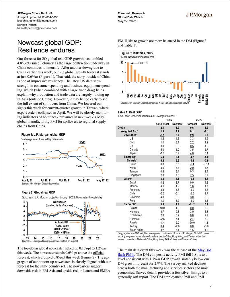 《J.P.摩根-全球投资策略-全球数据观察：危急关头-2022.5.27-87页》 - 第8页预览图