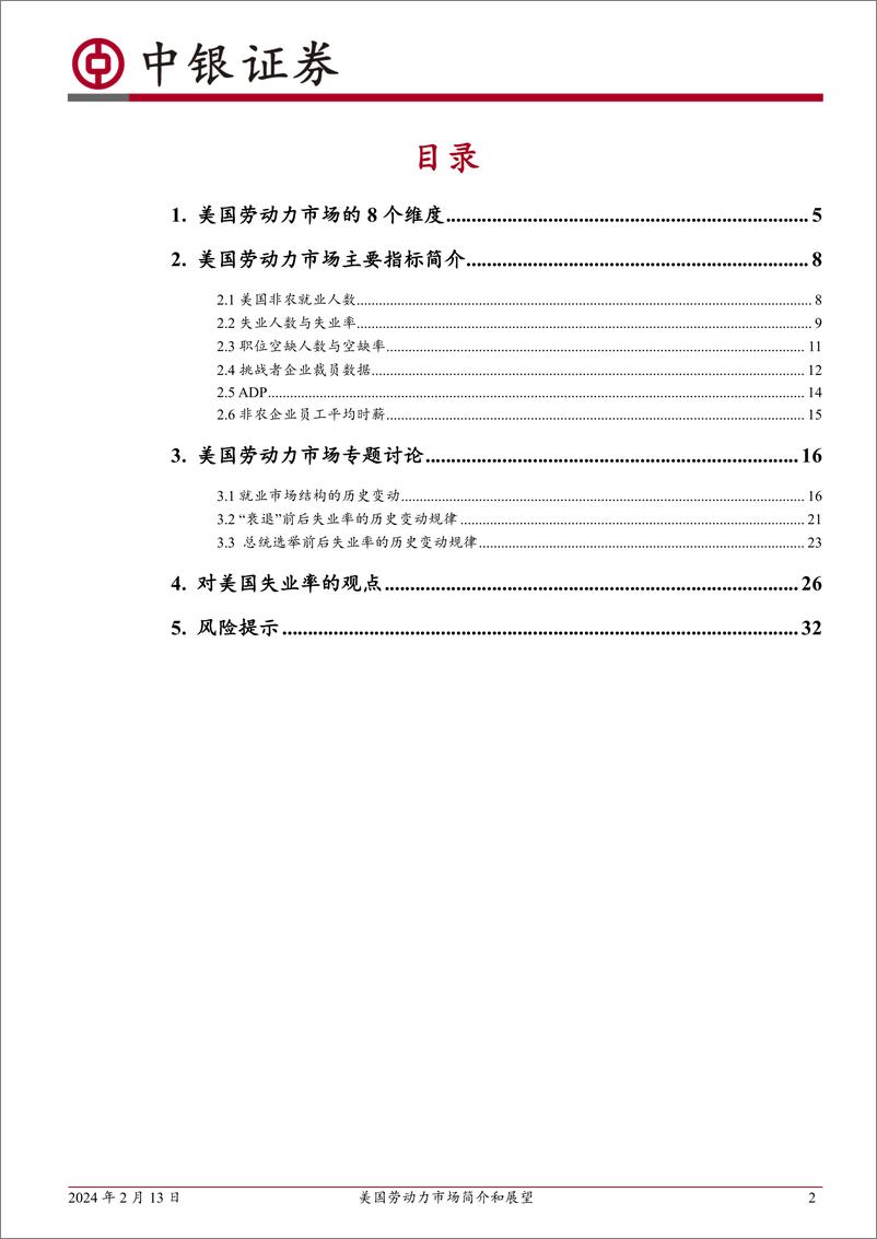 《美国劳动力市场简介和展望-20240213-中银证券-34页》 - 第2页预览图