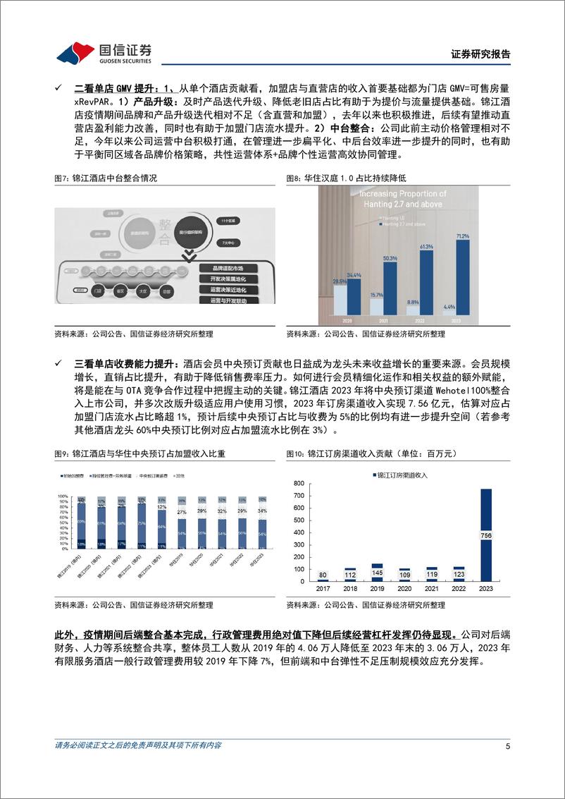 《锦江酒店(600754)拟回购股权用于限制性股票激励，有望推动下一轮经营变革-240812-国信证券-10页》 - 第5页预览图