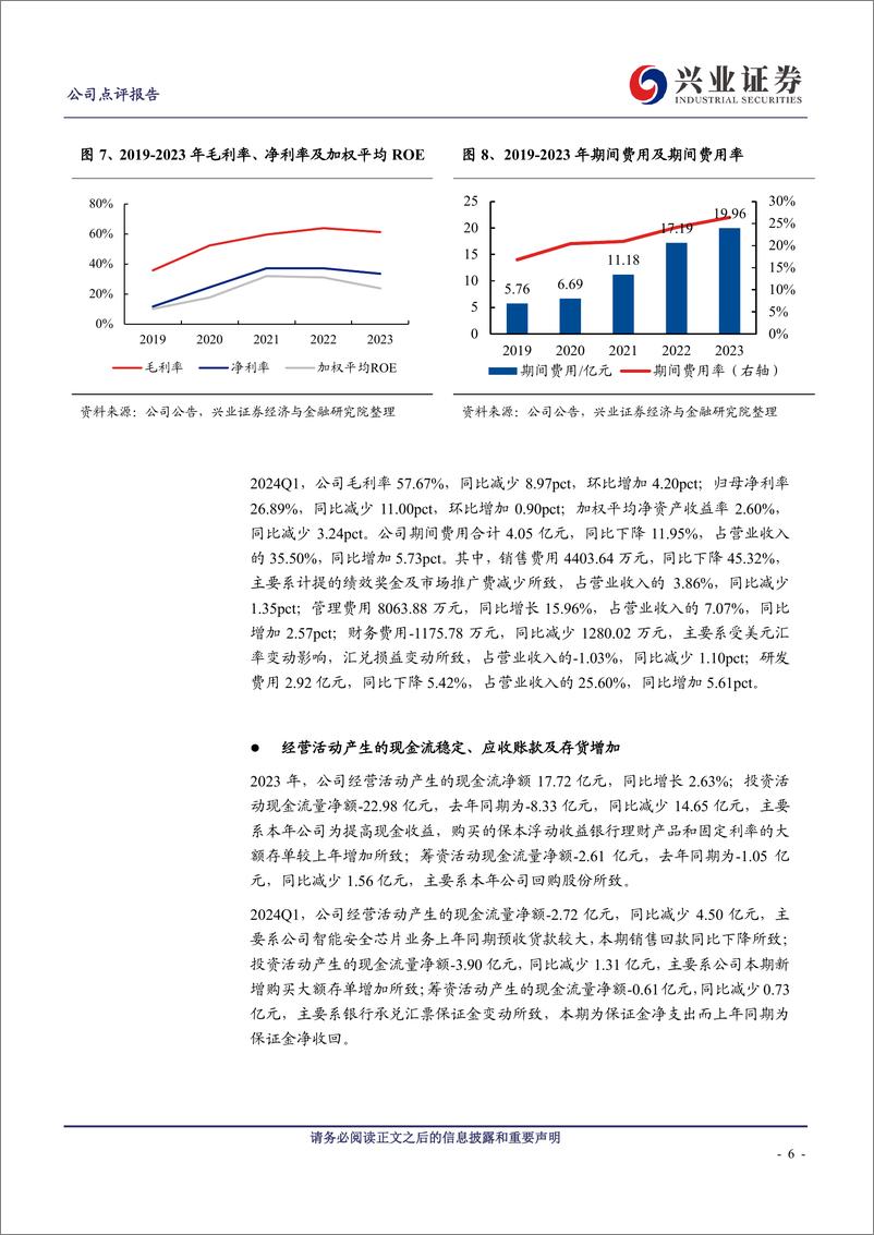 《紫光国微(002049)特种集成电路小幅下滑，智能安全芯片营收高速增长-240516-兴业证券-10页》 - 第6页预览图