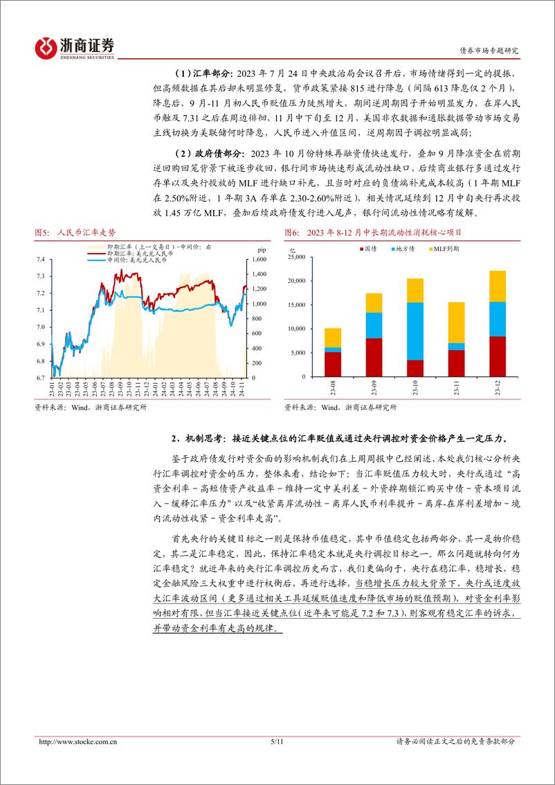 《债市专题研究：央行汇率调控对流动性的影响-241123-浙商证券-11页》 - 第5页预览图