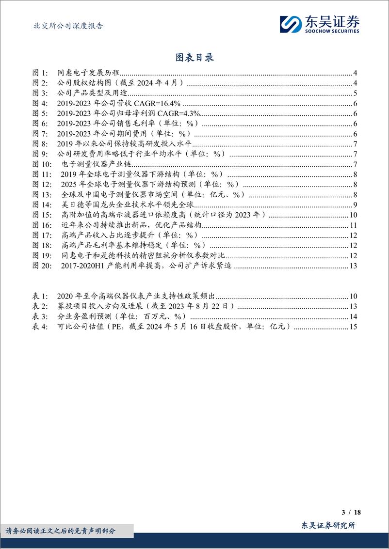 《国产电子测量仪器龙头，产品向高端&综合化发展-20240517-东吴证券-18页》 - 第3页预览图