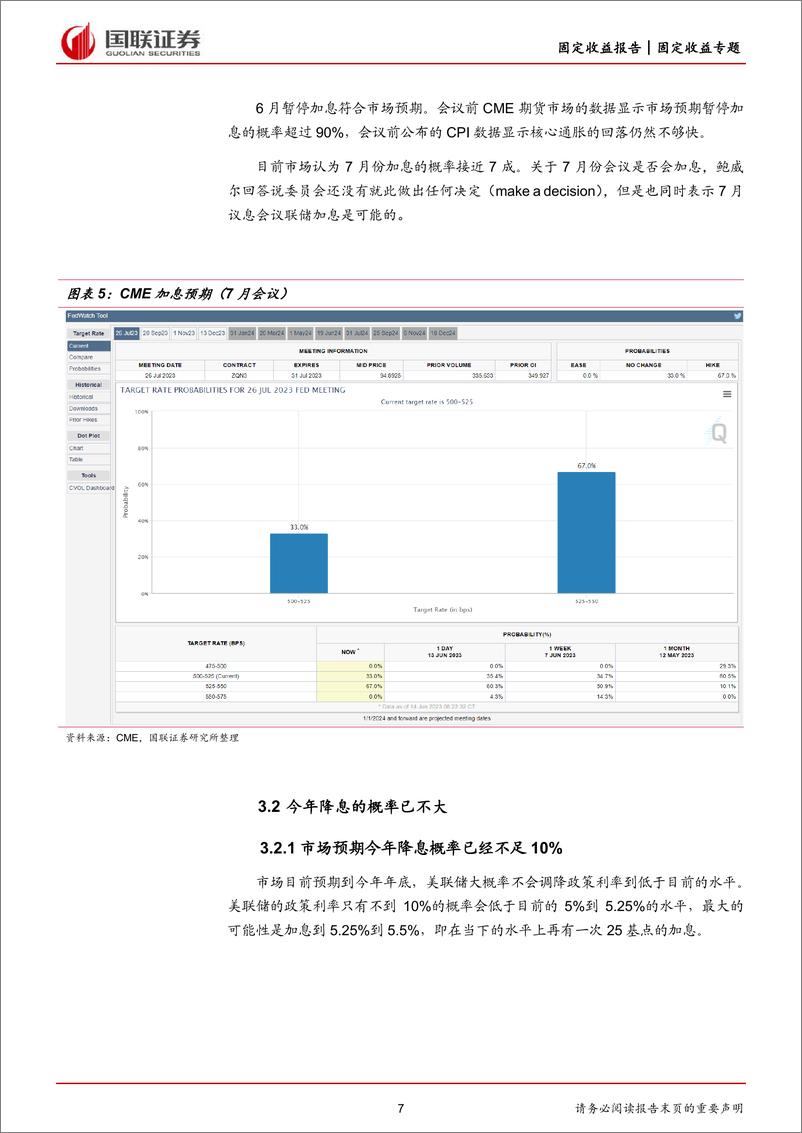 《兼论美联储货币政策走向：降息或将是一揽子政策的开始！-20230618-国联证券-17页》 - 第8页预览图