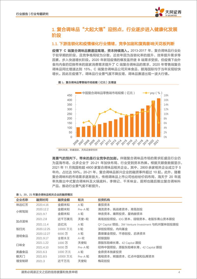 《复合调味品行业专题报告：格局改善，管理向上，复合调味品赛道迎拐点-20220630-天风证券-21页》 - 第5页预览图