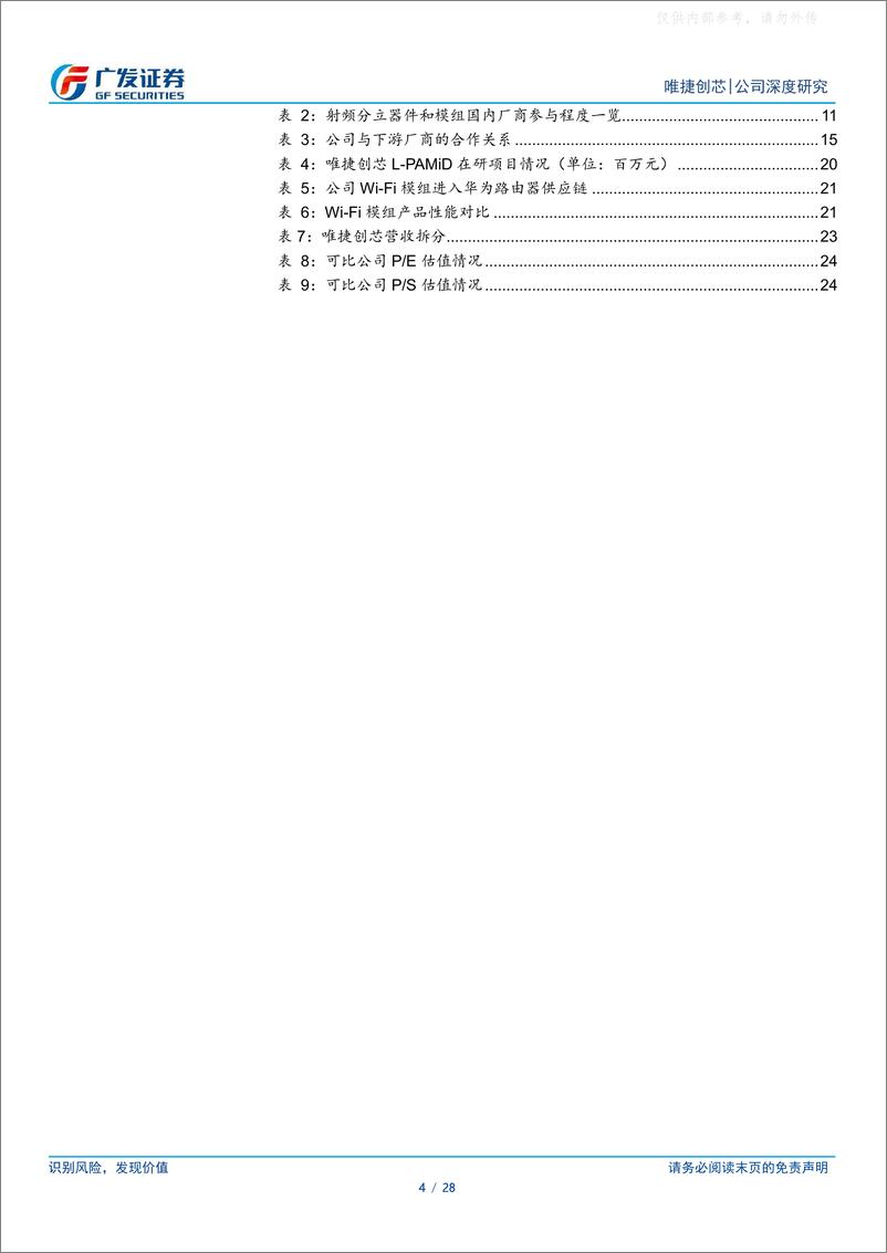 《广发证券-唯捷创芯(688153)高集成度模组放量可期，PA模组龙头再启航-230531》 - 第4页预览图