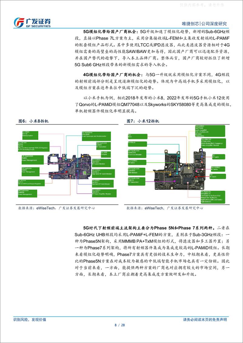 《广发证券-唯捷创芯(688153)高集成度模组放量可期，PA模组龙头再启航-230531》 - 第8页预览图