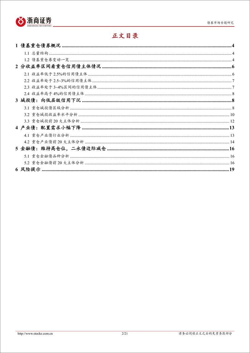 《2024Q1债基重仓全图谱：债基持仓中的信用下沉信号-240507-浙商证券-21页》 - 第2页预览图