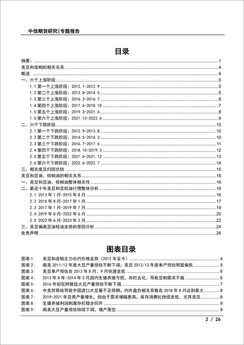 《农业专题报告（油脂油料）：以史为鉴，美豆与豆粕、棕油、豆油的相关性研究-20230816-中信期货-26页》 - 第3页预览图