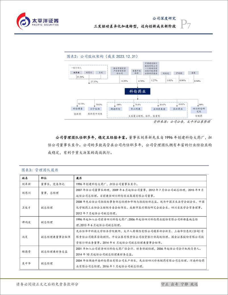 《科伦药业(002422)三发驱动差异化加速转型，迈向创新成长新阶段-240808-太平洋证券-54页》 - 第7页预览图