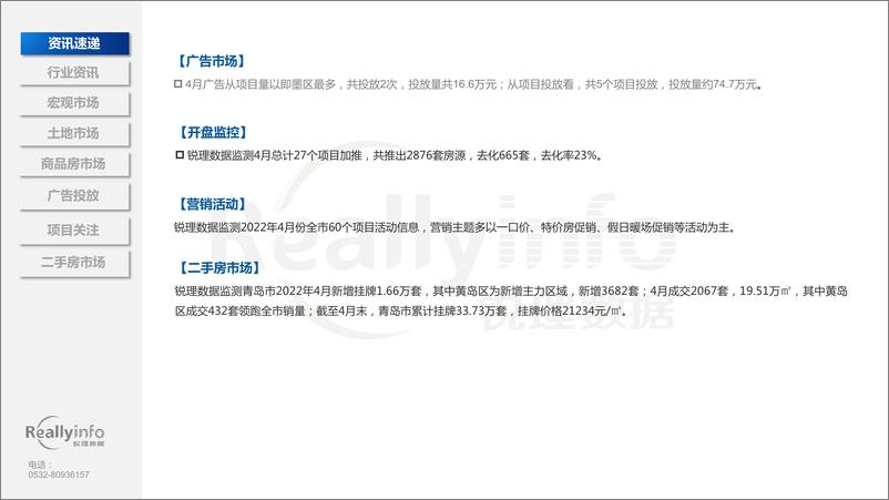 《锐理数据-2022年4月份青岛房地产月度简报-72页》 - 第8页预览图