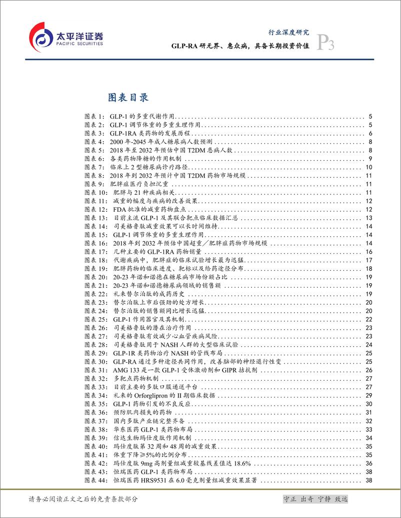 《生物医药Ⅱ行业深度：GLP-RA研无界、惠众病，具备长期投资价值-240724-太平洋证券-43页》 - 第3页预览图