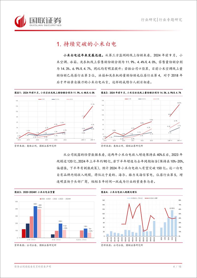 《家用电器行业专题研究_进击的小米白电——归因》 - 第5页预览图