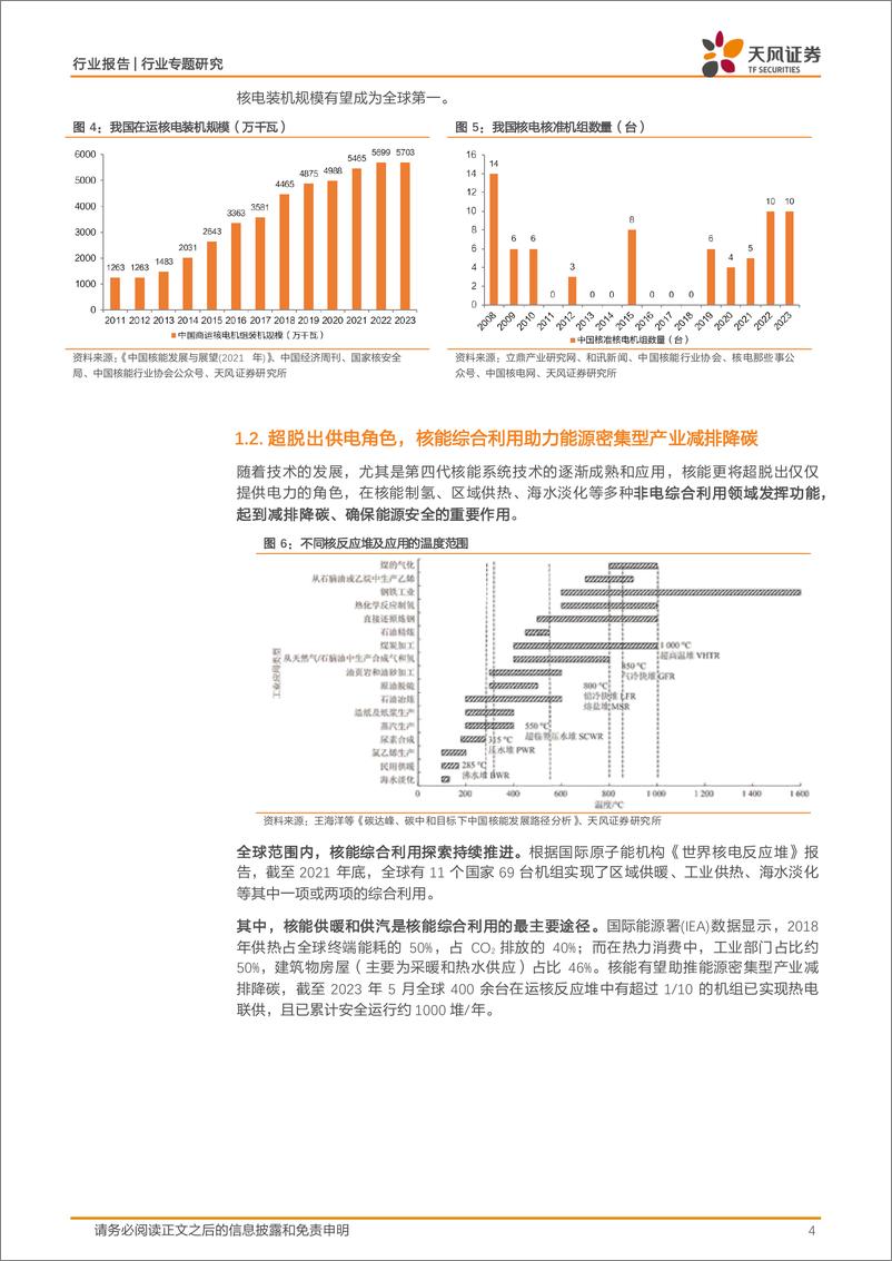 《公用事业行业专题研究：核能综合利用，正在大踏步向前！-240523-天风证券-12页》 - 第4页预览图