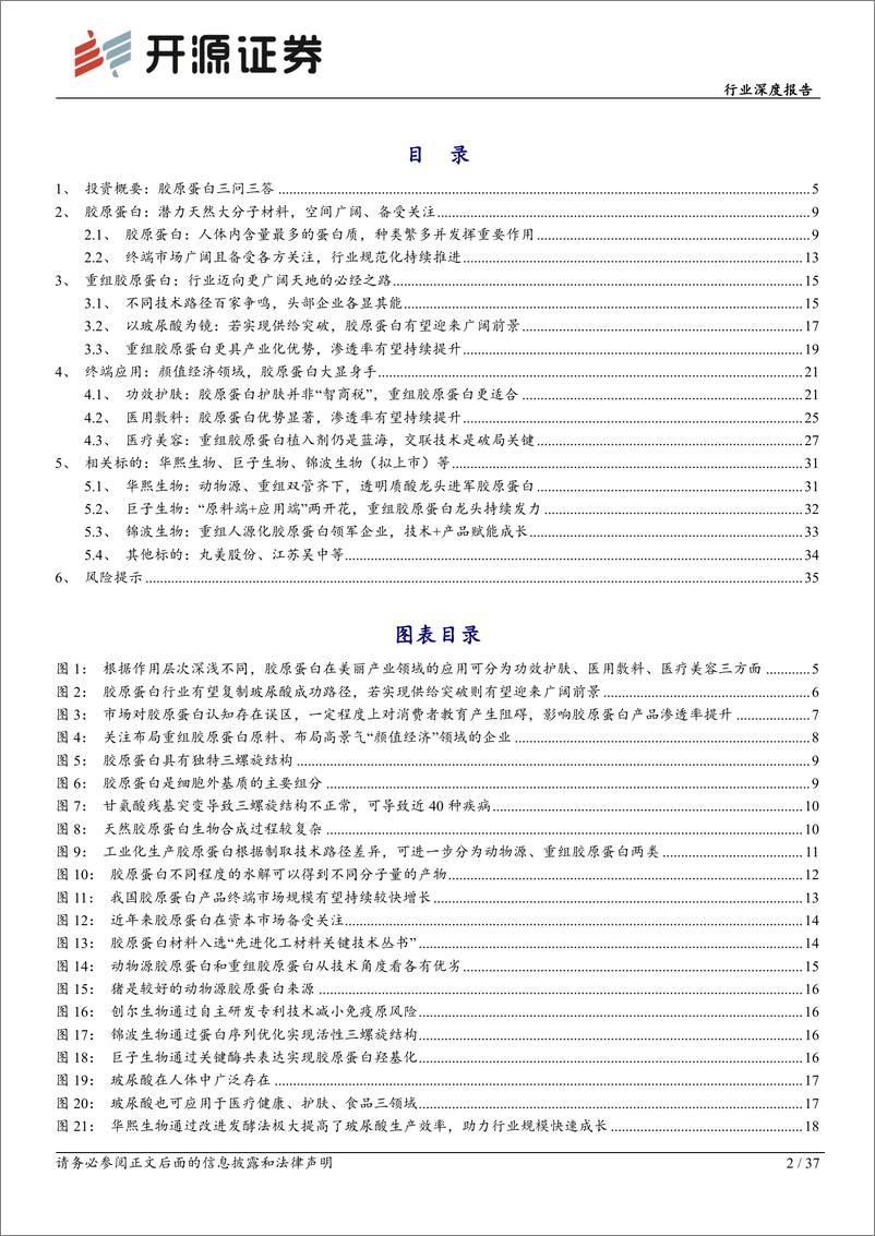 《商贸零售行业深度报告：胶原蛋白，重组胶原有望助力供给突破，颜值经济“胶”响曲即将迎来华彩篇章-20230220-开源证券-37页》 - 第3页预览图