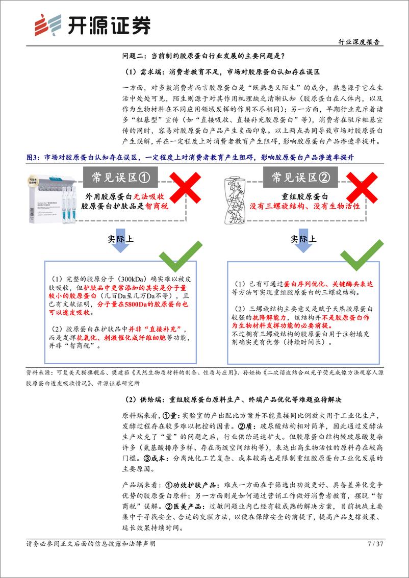 《商贸零售行业深度报告：胶原蛋白，重组胶原有望助力供给突破，颜值经济“胶”响曲即将迎来华彩篇章-20230220-开源证券-37页》 - 第8页预览图