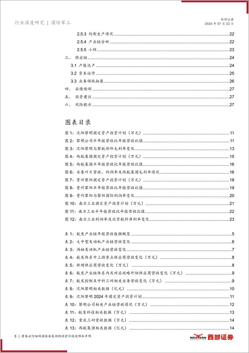 《国防军工行业航发产业链2023年年报数据分析-干将发硎，有作其芒-240722-西部证券-28页》 - 第3页预览图