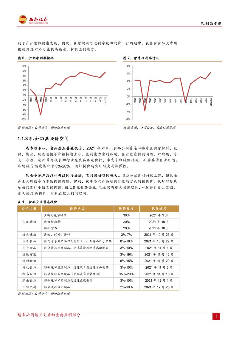 《食品饮料行业乳制品专题：原奶周期趋缓，乳制品持续增长可期-20220413-西南证券-22页》 - 第8页预览图