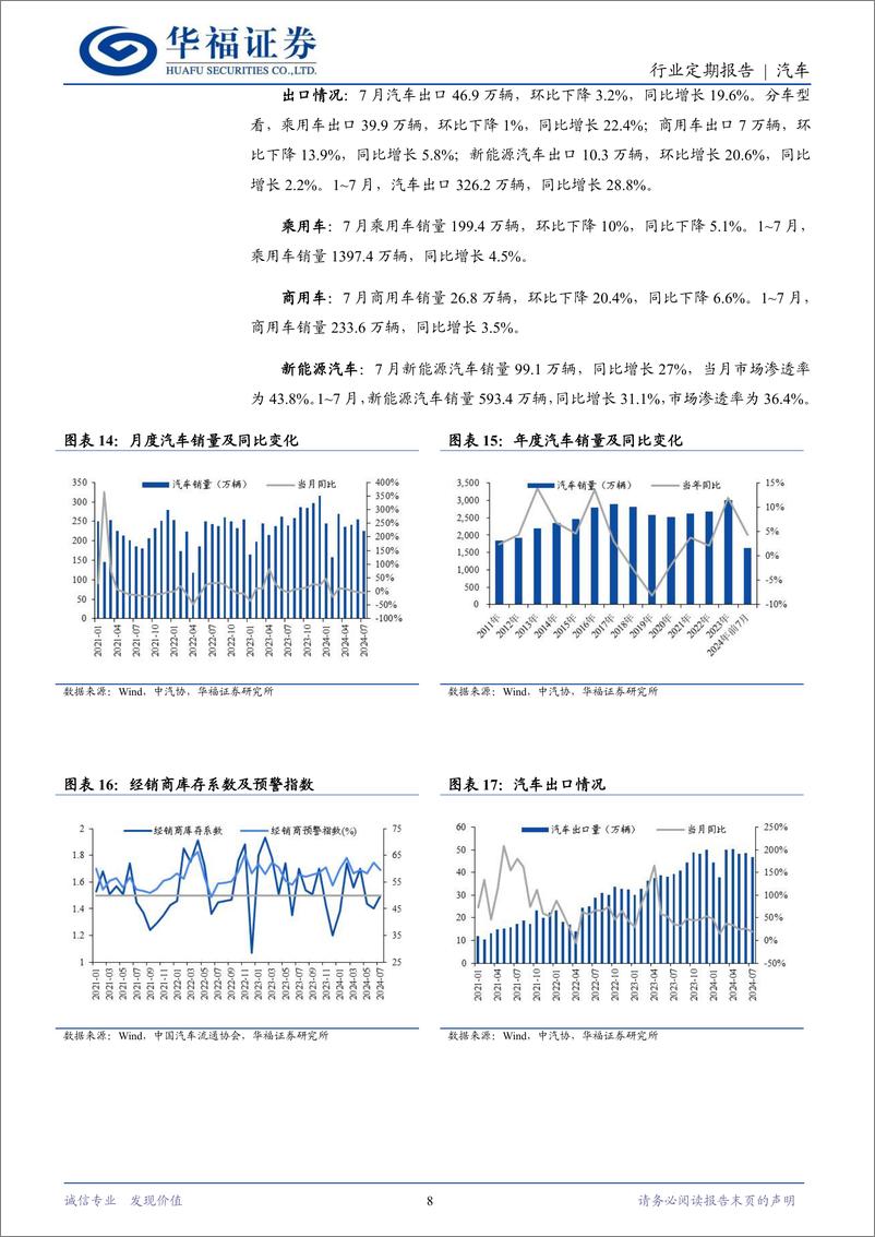 《汽车行业定期报告：享界S9上市，智选车矩阵再扩容-240812-华福证券-12页》 - 第8页预览图