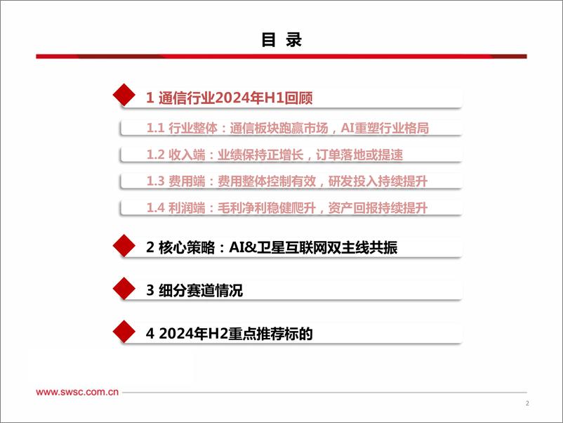 《通信行业2024年中期投资策略：AI连接需求旺盛，卫星组网即将展开-240715-西南证券-65页》 - 第3页预览图