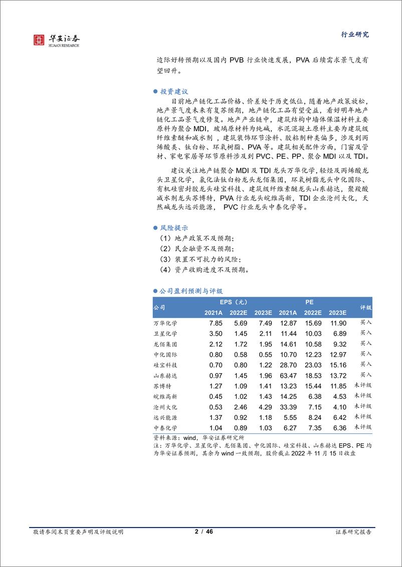 《基础化工行业专题：地产边际静待改善，化工需求有望复苏-20221115-华安证券-46页》 - 第3页预览图