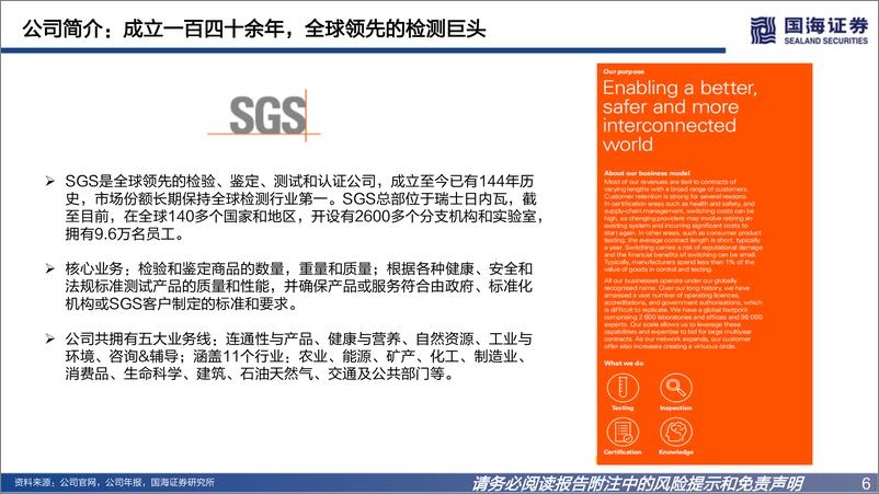 《环保工程及服务行业：国际巨头巡礼系列专题报告之二，SGS，战略前瞻，管理卓越=20220721-国海证券-97页》 - 第7页预览图